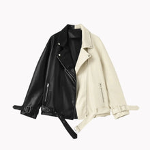 Load image into Gallery viewer, Contrast Vegan Leather Jacket