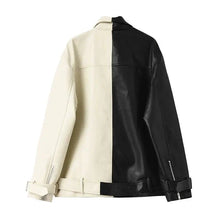 Load image into Gallery viewer, Contrast Vegan Leather Jacket