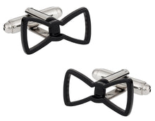 Load image into Gallery viewer, Cool Black Bow Tie Funny Formal Cufflinks