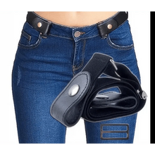 Load image into Gallery viewer, Cool Buckle-Free Stretch Elastic Waist Belt Unisex Style No Buckle Fashion Waistbands For Men And Women Simple Black Stretch Belt Invisible Elastic Belt For Jeans Pants Dresses