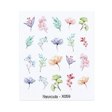 Load image into Gallery viewer, Cool Geometrics Pattern Water Decals Stickers Flower Leaves Slider For Nails Spring Summer Nail Art Decoration Tattoos Women Nail Art Stickers Water Transfer Decals Design Nail Art Supplies Manicure Acrylic Nail Foil Stencils Decorations
