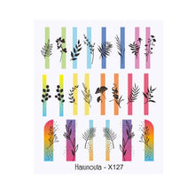 Load image into Gallery viewer, Cool Geometrics Pattern Water Decals Stickers Flower Leaves Slider For Nails Spring Summer Nail Art Decoration Tattoos Women Nail Art Stickers Water Transfer Decals Design Nail Art Supplies Manicure Acrylic Nail Foil Stencils Decorations
