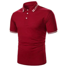 Load image into Gallery viewer, Cool Polo Men Shirt Nice Short Sleeve Polo Shirt Contrast More Color Polo New Clothing Summer Streetwear Casual Fashion Men Tops Men's Golf Polo Shirt Short Sleeve Tactical Polo Shirts Slim Fit Casual Tennis T-Shirt