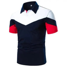 Load image into Gallery viewer, Cool Polo Men Shirt Nice Short Sleeve Polo Shirt Contrast More Color Polo New Clothing Summer Streetwear Casual Fashion Men Tops Men's Golf Polo Shirt Short Sleeve Tactical Polo Shirts Slim Fit Casual Tennis T-Shirt