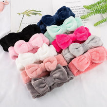 Load image into Gallery viewer, Coral Fleece Soft Headband Cross Top Knot Hairband Elastic Hair Band For Women Girls Wash Face Turban Headwear Gorgeous Hair Accessories For Women