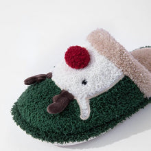 Load image into Gallery viewer, Cotton Slippers Winter Cute Couple Soft Bottom Indoor Non-slip Home Furry Shoes Christmas Deer Slippers Plush Fluffy Memory Foam Slip On House Slippers Cozy Warm Winter House Shoes Soft Comfy Anti-Skid Slippers