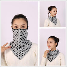Load image into Gallery viewer, Cotton Women Mask Scarf Face Mascarillas Wraps Floral Print Lady Warm Neck Scarves Foulard Bandana Reusable Outdoor Riding Masks Scarf Neck Gaiter Headwear Headband Head Wrap Scarf Mask Neck Ear Warmers Headbands Perfect Bandana