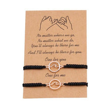 Load image into Gallery viewer, Couple Magnets Bracelets Ocean Waves Charm Pinky Promise Bracelets Adjustable For Women Men Friendship Valentine's Day Couple Bracelet For Women Love Friendship Rope Braided Distance Bangle Magnetic Bracelets Paired Jewelry Bracelet