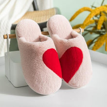 Load image into Gallery viewer, Couple Warm Black Slippers Fashion Women's Winter Home Indoor Anti-Skid Wear-resistant Cotton Slippers Slip On Fuzzy House Slippers Memory Foam Slippers Scuff Outdoor Indoor Warm Plush Bedroom Shoes
