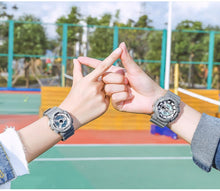 Load image into Gallery viewer, Couple Watch Fashion Strap Practical Waterproof Multifunctional Digital Wristwatch Dual Display Men's Digital Watch Military Watch Daily Sports Large Dial Men's Wrist Watch
