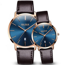 Load image into Gallery viewer, Couple Watches Popular Casual Quartz Women Men Watch Clock Boys Girls Ultra Thin Leather Wristwatch Minimalist Analog Quartz Ultra Thin Watches Leather Strap Fashion Casual Date Watch Waterproof Wrist Watch