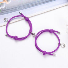 Load image into Gallery viewer, Couples Bracelets Best Friend Attract Women Men Bracelet Red Blue Rope Weaving Magnet Attract Long-Distance Couples Bracelet Mutual Attraction Matching Braided Rope Bracelet Promise Friendship Bracelet Gifts For Boyfriend Girlfriend