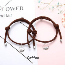 Load image into Gallery viewer, Couples Bracelets Best Friend Attract Women Men Bracelet Red Blue Rope Weaving Magnet Attract Long-Distance Couples Bracelet Mutual Attraction Matching Braided Rope Bracelet Promise Friendship Bracelet Gifts For Boyfriend Girlfriend