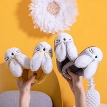 Load image into Gallery viewer, Cartoon Bunny Home Warm Children's Slippers Home Slippers Warm Cute Womans Mens Slipper Winter Shoes New Fashion Casual Fur Plush Slides Winter Slippers For Women House Slippers Fluffy Soft Comfy Fuzzy Slippers Faux Fur Plush Anti-Skid Slippers