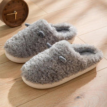 Load image into Gallery viewer, Couples Home Slippers Warm Cute Womans Mens Slipper Winter Shoes New Fashion Casual Fur Plush Slides Winter Slippers For Women House Slippers Fluffy Soft Comfy Fuzzy Slippers Faux Fur Plush Anti-Skid Slippers