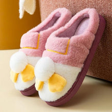 Load image into Gallery viewer, Couples Home Slippers Warm Cute Womans Mens Slipper Winter Shoes New Fashion Casual Fur Plush Slides Winter Slippers For Women House Slippers Fluffy Soft Comfy Fuzzy Slippers Faux Fur Plush Anti-Skid Slippers