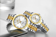 Load image into Gallery viewer, Couples Quartz Men Watch Women Valentine Gift Clock Watches Waterproof Sports Mechanical Watch Stainless Steel Strap Men's Mechanical Wrist Watch For Men Stainless Steel Band