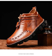 Load image into Gallery viewer, MANDOTOS Cowhide Leather Mens Boots Cushioned Insole Rugged Sole All Day Comfort Durable Construction