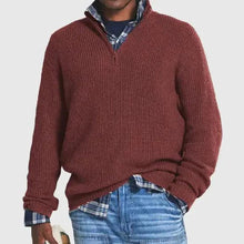 Load image into Gallery viewer, Cozy Zip-Up Knit Sweater