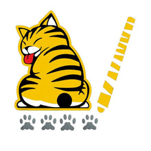 Load image into Gallery viewer, Creative Cat Moving Tail Paws Car Stickers Windshield Rear 3D Window Wiper Cartoon Car Decal Stickers Funny Car Decals and Stickers Cartoon Funny Cat Moving Tail Stickers Windshield Wiper Decals Exterior Accessories for Cars Windshield Wiper Decals