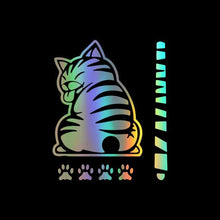Load image into Gallery viewer, Creative Cat Moving Tail Paws Car Stickers Windshield Rear 3D Window Wiper Cartoon Car Decal Stickers Funny Car Decals and Stickers Cartoon Funny Cat Moving Tail Stickers Windshield Wiper Decals Exterior Accessories for Cars Windshield Wiper Decals