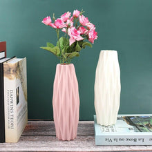Load image into Gallery viewer, Creative Flower Vase White Imitation Ceramic Flower Pot Home Decor Plastic Vase Centerpieces and Events Ornamnet Decoration For Wedding Home Office Party Hotel Yard Restaurant Patio Festive Furnishing
