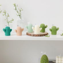 Load image into Gallery viewer, Creative Handmade Cactus Candle Pack Cactus Candles Handmade Delicate Succulent Cactus Candles Flameless Tea Lights Candle Aromatherapy For Decor Birth Photo Props Aromatherapy Candle Ornaments Soy Wax Aromatherapy Small Candles Scented Relaxing Candles