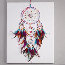 Load image into Gallery viewer, Creative Handmade Five-ring Dream Catcher Pendant Living Room Bedroom Decor Beautiful Hanging Ornament Elegant Wall Art Decoration For Windows Balcony Bedroom & Wedding Party Gift For Girls Kids
