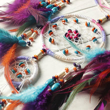 Load image into Gallery viewer, Creative Handmade Five-ring Dream Catcher Pendant Living Room Bedroom Decor Beautiful Hanging Ornament Elegant Wall Art Decoration For Windows Balcony Bedroom & Wedding Party Gift For Girls Kids