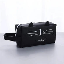 Load image into Gallery viewer, Creative Leather Black Large Capacity Pencil Pouch For Students Unique Colors Stationery Office Pencil Cases