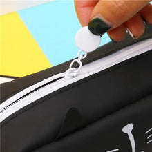 Load image into Gallery viewer, Creative Leather Black Large Capacity Pencil Pouch For Students Unique Colors Stationery Office Pencil Cases