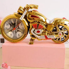Load image into Gallery viewer, Creative Motorcycle Motorbike Pattern Non Ticking Analog Alarm Clock Alarm Clock Desk Clock Creative Home Birthday Gift Cool Clock