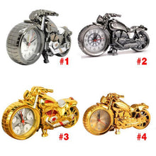 Load image into Gallery viewer, Creative Motorcycle Motorbike Pattern Non Ticking Analog Alarm Clock Alarm Clock Desk Clock Creative Home Birthday Gift Cool Clock