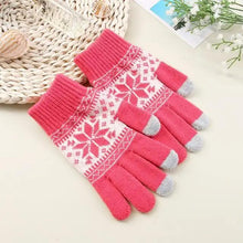 Load image into Gallery viewer, Creative New Fashion Snow Printing Gloves Mobile Phone Touch Screen Knitted Gloves Winter Thick And Warm Gloves For Men And Women Touchscreen Gloves Stretch Knitted Mechanic Winter Warm Gloves
