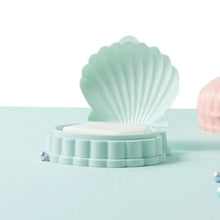 Load image into Gallery viewer, Creative Portable Shell Shape Soap Box Bathroom Drain Soap Holder Travel Soap Protect Case Bathroom Accessories Soap Dish Container with Lid with Drainer Seashell Soap Box Portable Soap Bar Holder Soap Tray Soap Saver Box Case For Home Travel