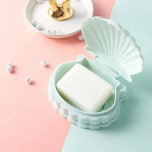 Load image into Gallery viewer, Creative Portable Shell Shape Soap Box Bathroom Drain Soap Holder Travel Soap Protect Case Bathroom Accessories Soap Dish Container with Lid with Drainer Seashell Soap Box Portable Soap Bar Holder Soap Tray Soap Saver Box Case For Home Travel