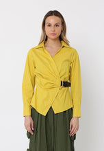 Load image into Gallery viewer, Cross Body Belt Design Side Gathered Top