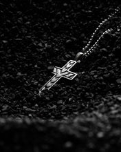 Load image into Gallery viewer, Stone Cross Curb Set - Sterling Silver
