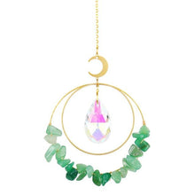 Load image into Gallery viewer, Crystal Ball Star Moon Sun Ring Rainbow Catcher Crystal Pendant Hanging Crystal Sun catcher Ornament Prism Stone Beads Ornament Home Window Wind-chimes Car Decoration