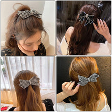 Load image into Gallery viewer, Crystal Big Bow Barrettes Hair Clips For Women Ponytail Holder Girls Hair Accessories Rhinestone Hairpins Fashion Hairgrips Band Accessories For Party