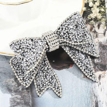 Load image into Gallery viewer, Crystal Big Bow Hair Clips For Women Girls Hair Accessories Rhinestone Hairpins Plastic Hairgirps Retro Barrette Headwear Gorgeous Hair Accessories For Women