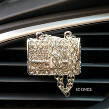 Load image into Gallery viewer, Crystal Bling Sparking Car Fragrance Diffuser Air Freshener Bling Car Accessories Girls Purse High Heel Car Air Freshener Auto Outlet Perfume Clip Car Scent Diffuser Elegant Perfume Clip Diamond Crown Car Aromatherapy Car Decoration