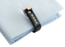 Load image into Gallery viewer, Crystal Cufflinks Black