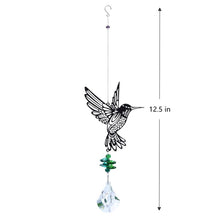 Load image into Gallery viewer, Crystal Garden Sun-catcher Hanging Crystals Prisms Ornament For Window Glass Chandelier Solar Hummingbird Owl Wind Chimes Rainbow Chaser Garden Hanging Curtain Pendant Home Decor Gift Boxed Sun Catcher Gift Idea For Mom Friends Grandma Hummingbird