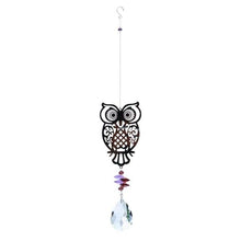 Load image into Gallery viewer, Crystal Garden Sun-catcher Hanging Crystals Prisms Ornament For Window Glass Chandelier Solar Hummingbird Owl Wind Chimes Rainbow Chaser Garden Hanging Curtain Pendant Home Decor Gift Boxed Sun Catcher Gift Idea For Mom Friends Grandma Hummingbird