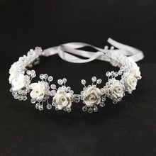 Load image into Gallery viewer, Crystal Pearl Hair Belt Wedding Bridal Hair Ornaments Hair Jewelry Decorations for Brides Wedding Gorgeous Hair Accessories For Women