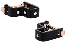 Load image into Gallery viewer, Crystal Step Black Cufflinks