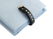 Load image into Gallery viewer, Crystal Wedge Cufflinks in Black