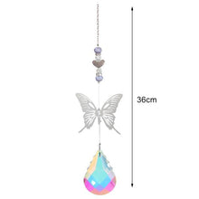 Load image into Gallery viewer, Crystal Wind Star Moon Pendant Handmade Sun Catcher Light Catcher Newly Designed Prism Crystal Colorful Light Prism Chandelier Glass Crystal Pendant Pearl Yarn Gift Handmade Garden Window Wedding Curtain Chandelier
