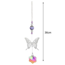 Load image into Gallery viewer, Crystal Wind Star Moon Pendant Handmade Sun Catcher Light Catcher Newly Designed Prism Crystal Colorful Light Prism Chandelier Glass Crystal Pendant Pearl Yarn Gift Handmade Garden Window Wedding Curtain Chandelier